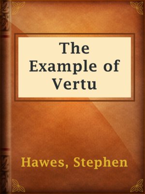 cover image of The Example of Vertu